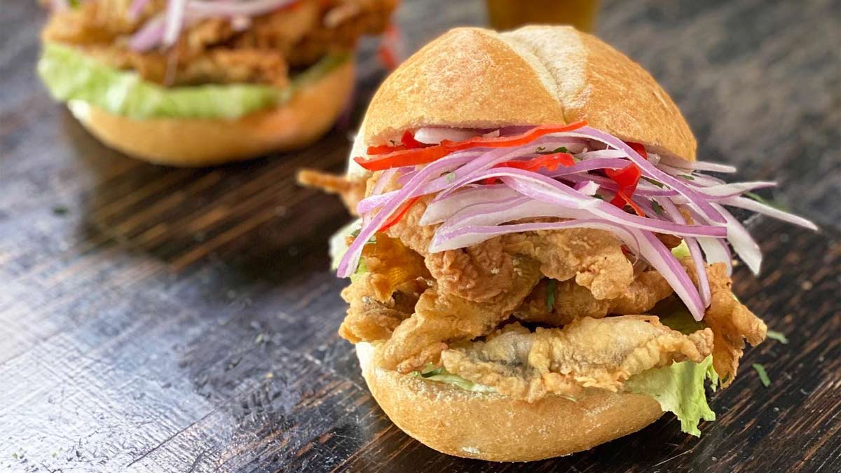 Pan con Pejerrey - a local favorite